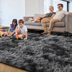 PAGISOFE Abstract Shaggy Area Rug 4' x 6' Plush Furry Rugs - Image 3