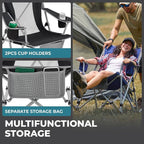 FUNDANGO Rocking Camping Chair, High Mesh Back Portable Folding Camp Chairs - Image 8
