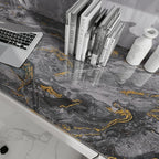 Grey Gold Marble Contact Paper for Countertops A Set of 23.6" X 472"Glossy Peel - Image 5