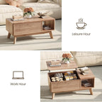Wood Lift Top Coffee Table - Image 5