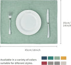BALCONY & FALCON Placemats Set of 6 Faux Linen Cloth Place Mats Washable - Image 5