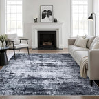 6x6 Area Rug Living Room Rug: Washable Modern Abstract Soft Thin Rug Indoor by FXRHLP