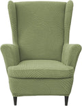 HAOYONG Wing Chair Slipcovers Printed Wingback Chair Covers 2 Pieces Wingback by HAOYONG
