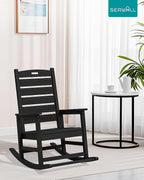SERWALL Oversized Outdoor Rocking Chair, HDPE Patio Rocking Chair - Image 9
