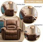 CANMOV Leather Recliner Chair, Classic and Traditional Manual Recliner Chair - Image 9