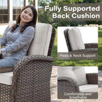 Belord Patio Wicker Chairs Swivel Rocker - Image 5