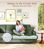 Kidirect 87in U Shaped Couch, Modular Sofa No Tool Assembly, Comfy Sectional - Image 7