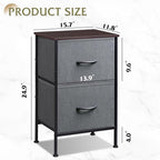 WLIVE Night Stand Set 2, Dresser and Nightstand Sets, Nightstands - Image 3