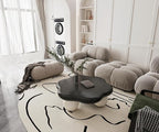 35" Cloud Coffee Table with 3 Ball Legs, Modern Minimalist Petal Center Table - Image 8