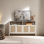 SICOTAS Rattan TV Stand for Television up to 65 Inch - Image 2