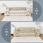 MYSKY HOME Sectional Couch Cover Khaki Boho Geometric Sofa Covers - Image 3