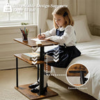 Faesun 360° Swivel Side Table for Height Adjustable, C Shaped End Table for - Image 3