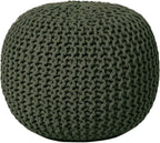 REDEARTH Round Hand Knitted Pouf - Image 6