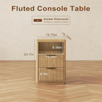 3-Piece Fluted Living Room Set Includes 2 Fluted Night Stand - Image 3