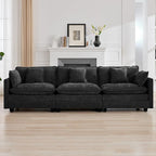 111'' Sectional Cloud Deep Seat Couch, Modern Comfy Chenille Modular Sectional by WUTUTUEE