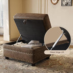 ONBRILL Faux Leather Ottoman - Image 3