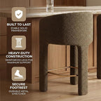 Modern Counter Height Bar Stools Set of 2, 26”H Barrel Counter Stools - Image 6