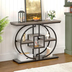 GiftGo Narrow Console Table for Entryway Industrial 4-Tier Sofa Table Behind by GiftGoDirect
