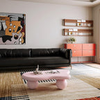 47.2" Cloud Coffee Table with 3 Ball Legs, Modern Irregular Center Table - Image 7
