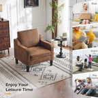 VINGLI Accent Chair for Living Room Chairs Rustic Reading Chair for Bedroom - Image 8