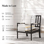 DUHOME Linen Fabric Spindle Accent Chair - Image 5