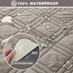 TAOCOCO 100% Waterproof Oversized Loveseat Recliner Cover, Non Slip Split Couch - Image 6