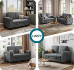LINSY HOME Loveseat Sofa with Storage - Image 9