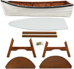 SAILINGSTORY Wooden Boat Coffee Table Boat Bookshelf Coastal Coffee Table - Image 4