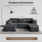 106" Cloud Sectional Boneless Couches - Image 2