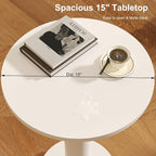LAATOOREE Round Side Table, Accent Drink Coffee Table, Spacious Top, Thick - Image 7