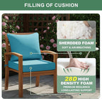 Summsun Faux Linen Outdoor Chair Cushions, Water Resistant Backrest and Seat - Image 6