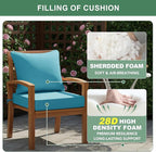 Summsun Faux Linen Outdoor Chair Cushions, Water Resistant Backrest and Deep - Image 6