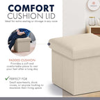 Ornavo Home Small Storage Ottoman, - Image 6
