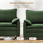 Vesgantti 108" Sectional Sleeper Sofa, 6-Seater Oversized Modular Cloud Couch - Image 3