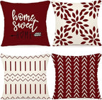 YCOLL Christmas Pillow Covers 22x22 Set of 4, Modern Sofa Throw Pillow Cover by PillowCoversExpert