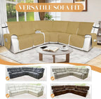 HDCAXKJ Reclining Sectional Couch Covers L Shape Recliner Sofa Middle Console - Image 5