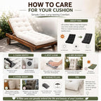 Chaise Lounge Cushion Outdoor, Waterproof Thick Patio Lounge Chair Cushion - Image 8