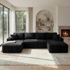 125 Inch Modular Sectional Sofa, Cloud Couch Oversized U Shaped Corduroy Sofa - Image 5