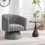 Swivel Accent Barrel Chair, Cute Comfy Small Round 360° Arm Chair. Velvet Sofa - Image 8