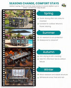 SERWALL Patio Dining Chair, All Weather Dining Chair Set of 2, Outdoor Dining - Image 3