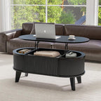 LYNCOHOME Fluted Lift Top Coffee Table by LYNCOHOME