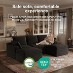 Novilla 133.8" Modular Cloud Couch, Modern Sectional Sofa - Image 24