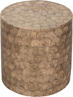 East at Main Capiz Shell Side Table – Tea Brown Accent Table, Small Decorative - Image 4