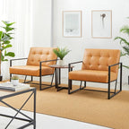 Glitzhome Mid Century Modern Accent Chairs Set of 2, Modern Living Room Chairs - Image 4