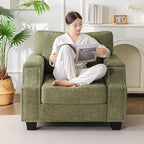 Oversized Accent Chair with Seat Storage, Comfy Living Room Chairs with Armrest by Fryruwa
