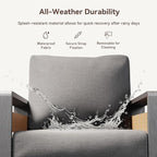 Aoxun Aluminum Patio Furniture Set, 5 Seats Sectional Metal Patio Furniture - Image 6