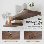 Acovy 24 Inch Floating Shelves, 9.3" Deep Floating Shelf Wall Mounted, Rustic - Image 6