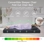Folding Sofa Bed, 4 in 1 Convertible Sleeper Chair - Image 3