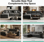 Novilla 108" Modular Sectional Sofa, Modular Sectional Couches - Image 21