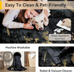 RELEANY Washable Area Rugs 8'x10' Non-Slip Modern Abstract Soft - Image 5